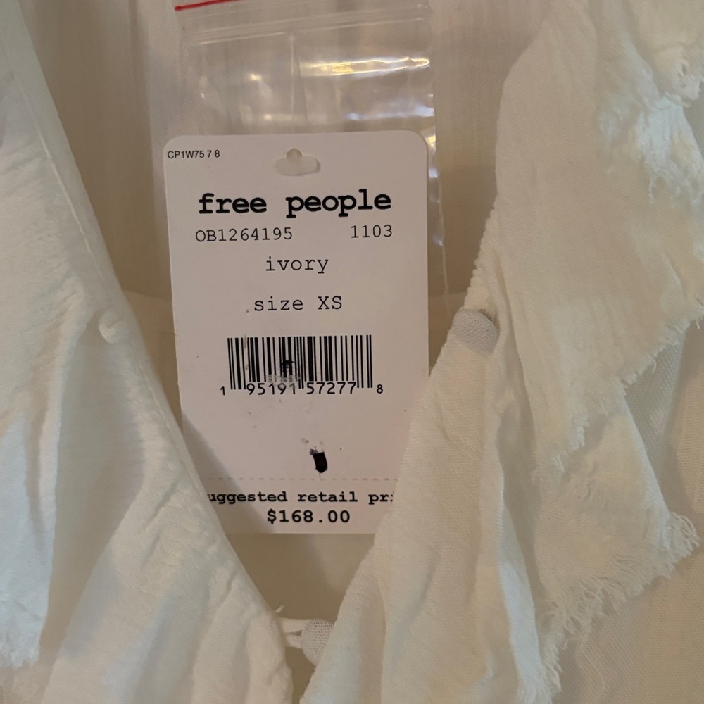 NWT Free People Sweet Darlin Maxi Dress  Sz XS Ivory Oversized - Picture 11 of 14